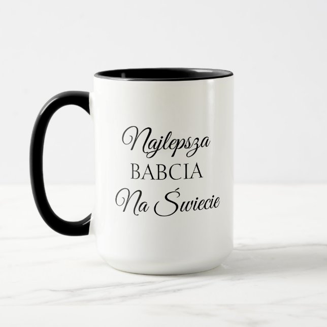 Najlepsza Babcia Na Świecie - Polnische Großmutter Tasse (Links)