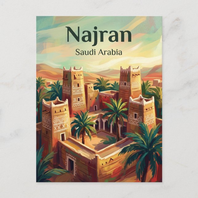 Najran Saudi-Arabien Postkarte (Vorderseite)
