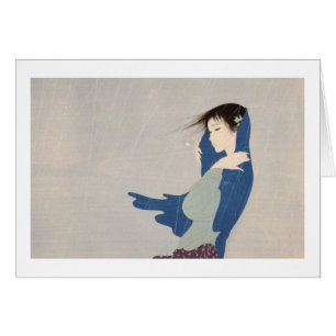 Nakajima Kiyoshi Fine Rain femme japonaise art