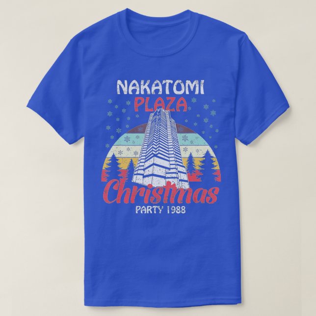 Nakatomi Plaza Christmas Party 1988 Funny Xmas Vin T-Shirt (Design vorne)