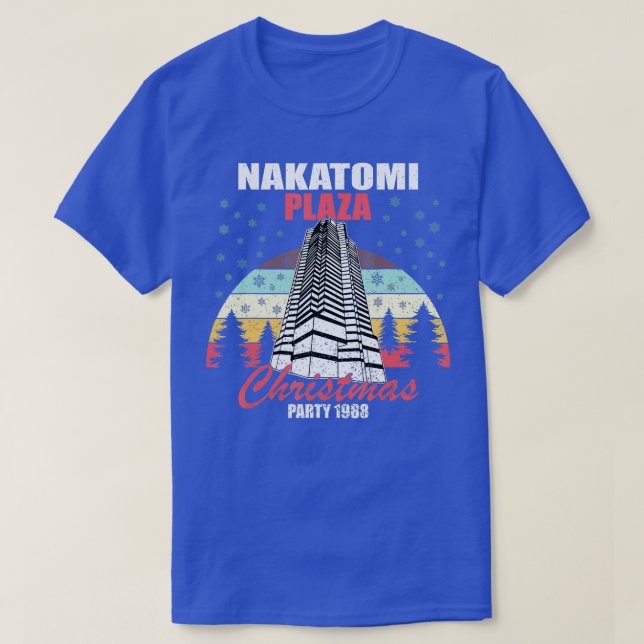 Nakatomi Plaza Christmas Party 1988 Funny Xmas Vin T-Shirt (Design vorne)