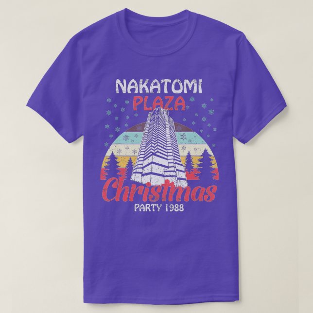 Nakatomi Plaza Weihnachtsfest Party 1988 Funny Xma T-Shirt (Design vorne)