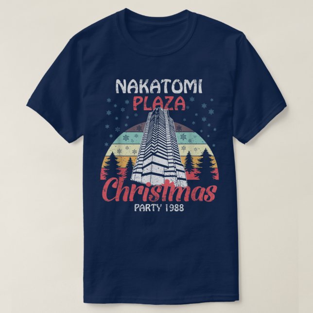 Nakatomi Plaza Weihnachtsfest Party 1988 Funny Xma T-Shirt (Design vorne)