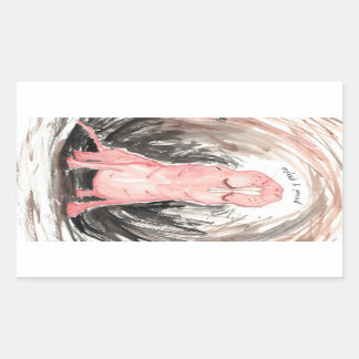 Naked (& Proud) Mole Rat Rechteckiger Aufkleber
