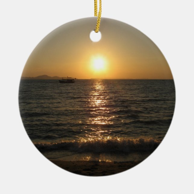 Naklua Beach Sunset .. Pattaya, Chonburi, Thailand Keramikornament (Vorne)