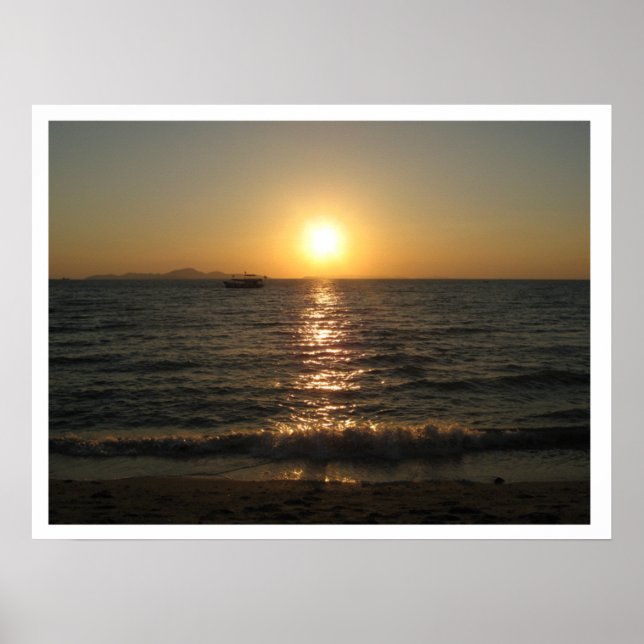 Naklua Beach Sunset .. Pattaya, Chonburi, Thailand Poster (Vorne)