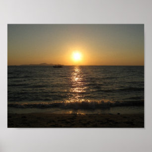 Naklua Beach Sunset .. Pattaya, Chonburi, Thailand Poster