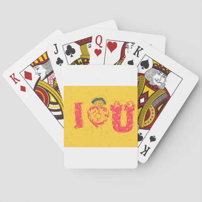Nakupenda - I Liebe U Swahili Word Text Bedeutung  Spielkarten (Rückseite)