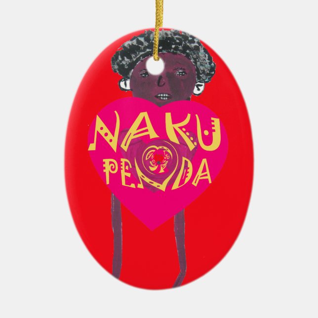 Nakupenda Liebe Kunst, Dichtung und Musik Keramikornament (Vorne)