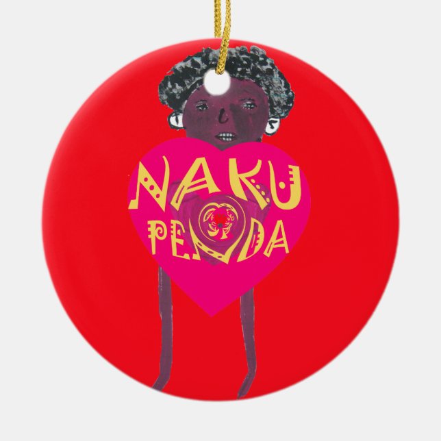 Nakupenda Liebe Kunst, Dichtung und Musik Keramikornament (Vorne)
