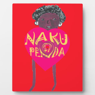 Nakupenda Love Art – Swahili-Herz-Design Fotoplatte