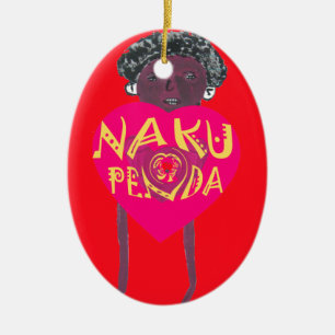 Nakupenda Love Art – Swahili Herz Design Keramikornament