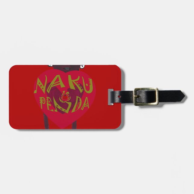 Nakupenda Sana Art Print Swahili Design Gepäckanhänger (Vorderseite horizontal)