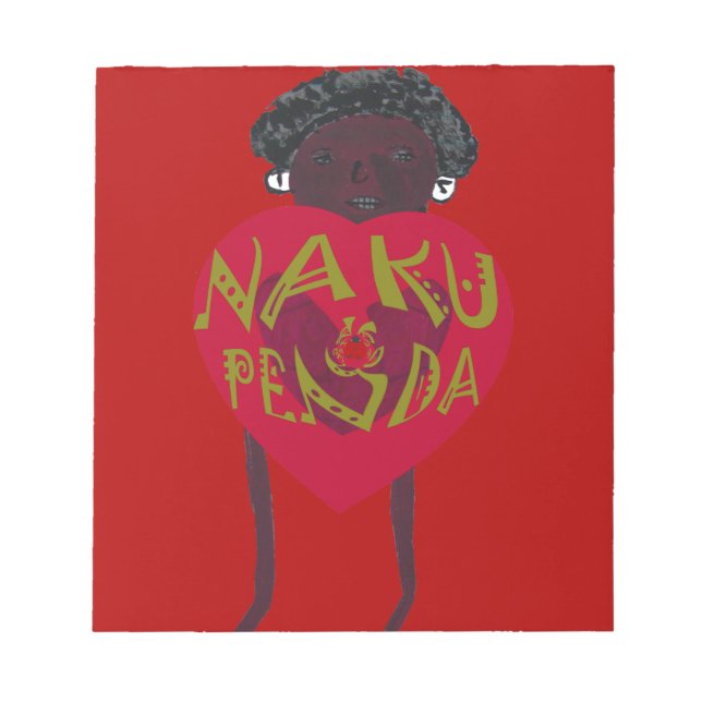 Nakupenda Sana Art Print Swahili Design Notizblock (Vorderseite)