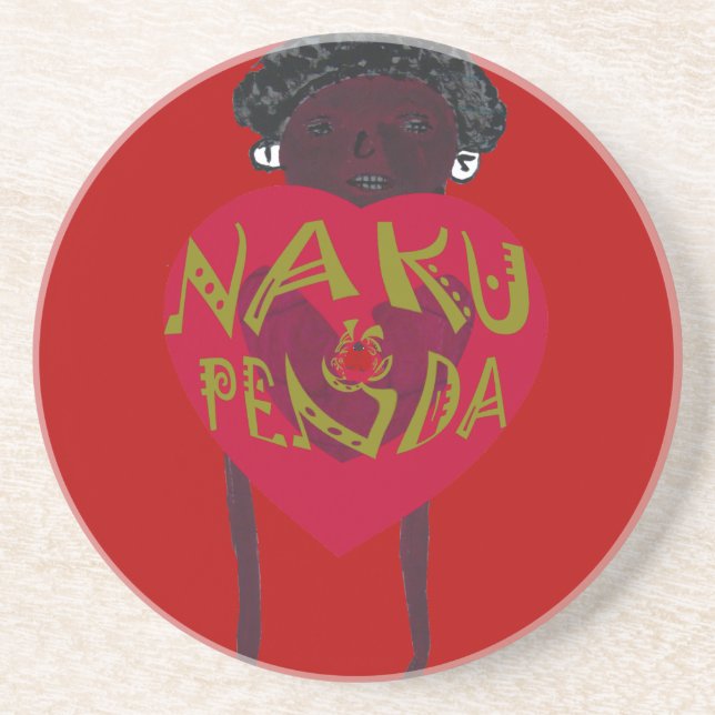 Nakupenda Sana Art Print Swahili Design Untersetzer (Vorne)