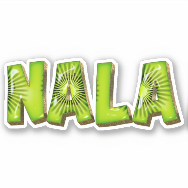 Nala Name Kiwi Design Autocollants (Devant)