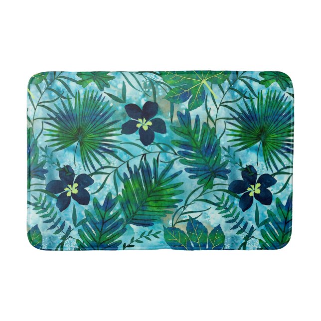 Nalani Hawaiian Tropical Garden Aquamarin Badematte (Vorderseite)