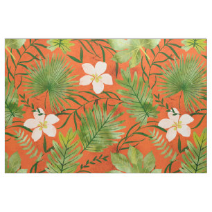 Nalani Hawaiian Tropical Garden Coral Stoff