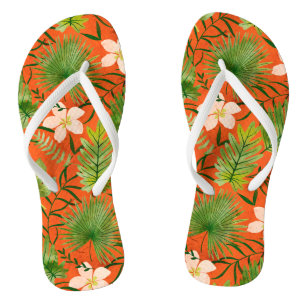 Nalani Hawaiian Tropical Garden Koralle Flip Flops