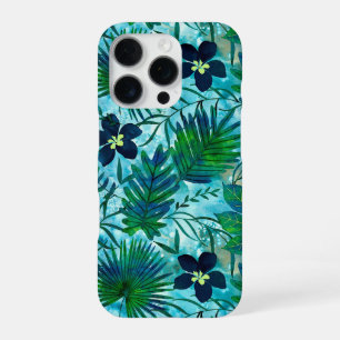 Nalani Hawaiian Tropical Garden Türkblau iPhone 16 Pro Hülle