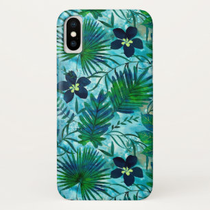 Nalani hawaiischer tropischer Garten aquamarin Case-Mate iPhone Hülle