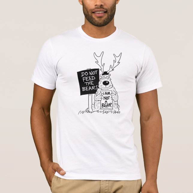N'alimentez pas aux ours le T-shirts drôle (Devant)
