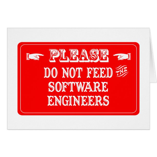 N'alimentez pas les Software Engineers (Devant horizontal)