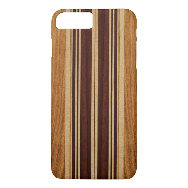 Nalu Lua Imitat Koa Holz-Surfbrett Case-Mate iPhone Hülle (Rückseite)