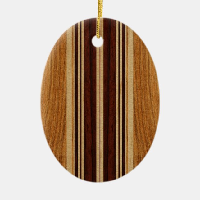 Nalu Lua Imitat Koa Holz-Surfbrett Keramikornament (Vorne)