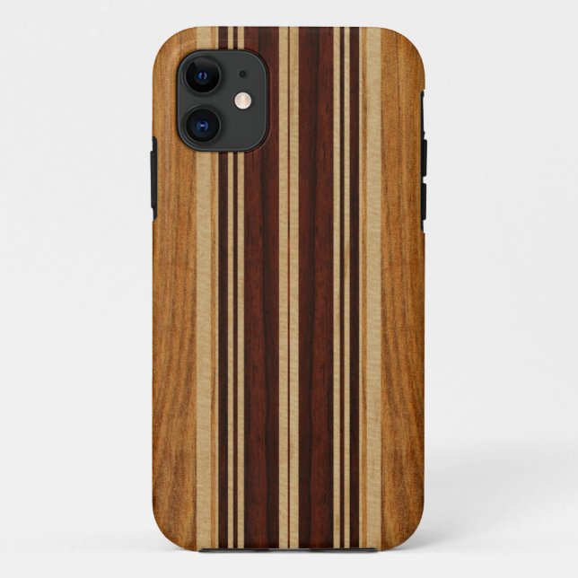 Nalu Lua Imitat Koa hölzernes Surfbrett iPhone 5 Case-Mate iPhone Hülle (Rückseite)