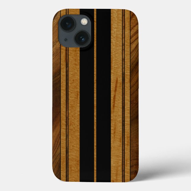 Nalu Mua Falsch Koa Wood Surfboard iPad Air Cases (Rückseite)