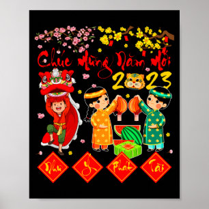 Nam Moi Nhu Y Vietnamesisches Neujahrsfest Katzenj Poster