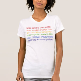 Nam Myoho Renge Kyo Colorful Rainbow Typografie T-Shirt