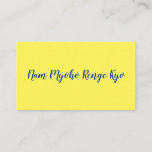 Nam Myoho Renge Kyo Lotus Buddhistische Visitenkar Visitenkarte