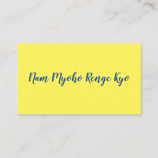 Nam Myoho Renge Kyo Lotus Carte de visite bouddhis