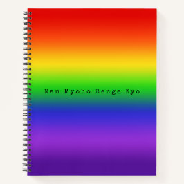Nam Myoho Renge Kyo Rainbow Gradient Notizbuch