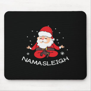 Nama-Schlitten Namasleigh Lustiger Santa Yoga Weih Mousepad