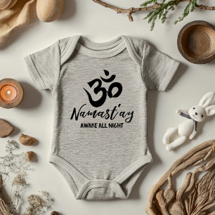 Namast'ay Awake All Night Baby Bodysuit Strampler