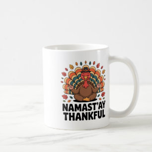 Namastay Dankbar Lustiger Yoga Truthahn Erntedankf Kaffeetasse