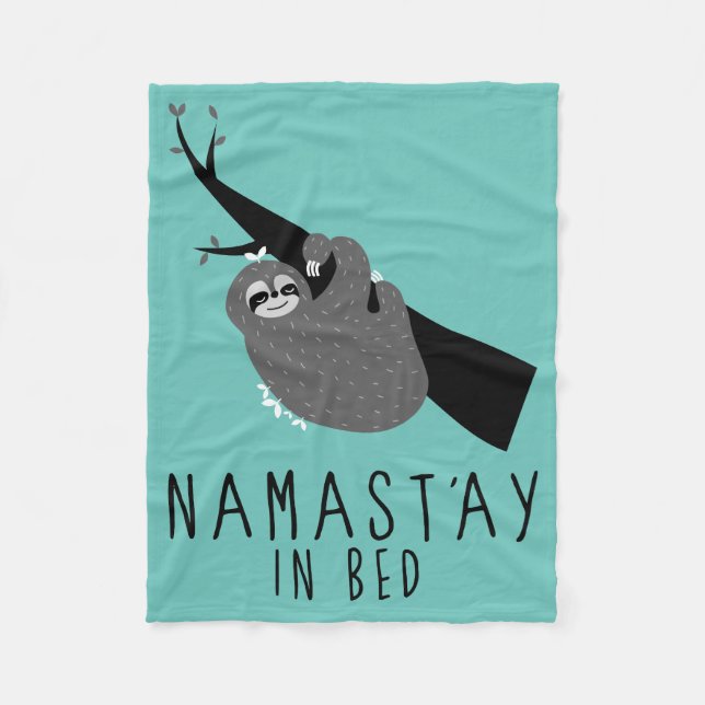 namast'ay in der Bett-Trägheit Fleecedecke (Vorderseite)