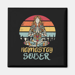 Namastay Nüchtern Na Aa 12-Schritte-Erholungsmedit Magnet