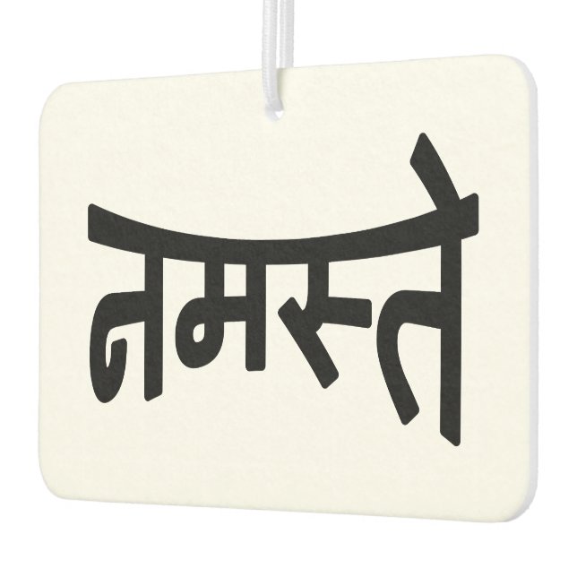 Namaste (न म ते) - Devanagari-Skript Autolufterfrischer (Links)