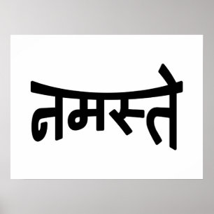 Namaste (न म ते) - Devanagari-Skript Poster