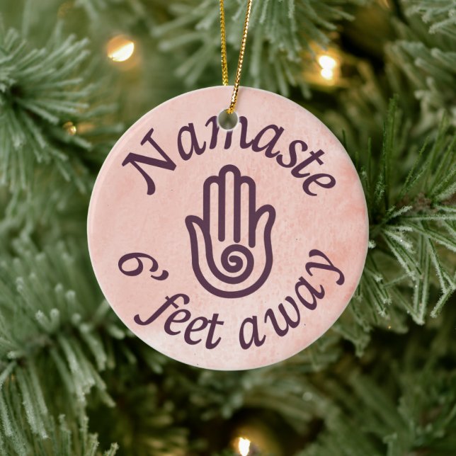 Namaste 6' Fee weg Keramik Ornament (Baum)