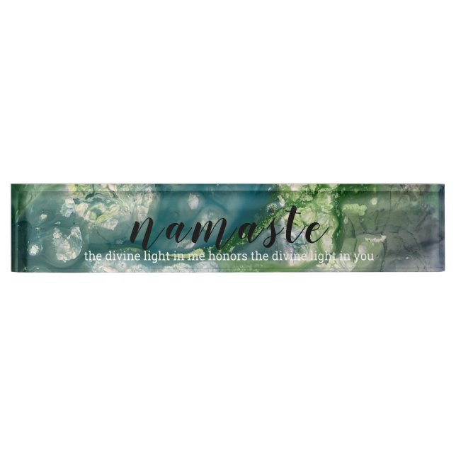 Namaste Acrylic Namensplakette (Vorderseite)