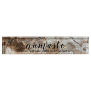 Namaste Acrylique Bureau Nom Plaque