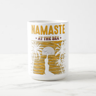 Namaste am Meer - Yoga Sunset Meditation Beach Kaffeetasse