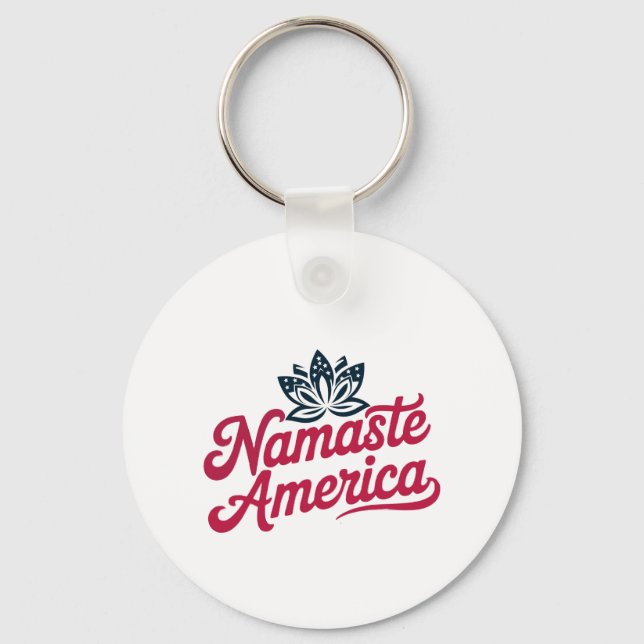 Namaste America Custom Yoga Schlüsselanhänger (Vorderseite)