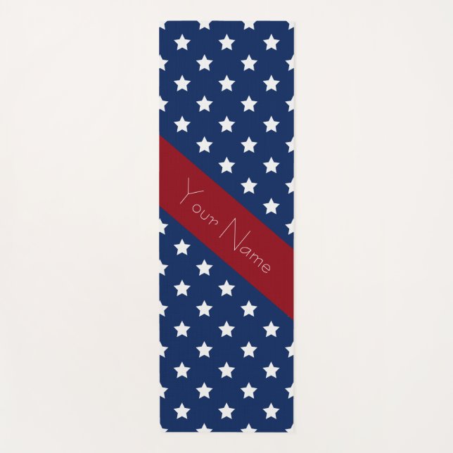 Namaste Americana Red White Blue mit Individuelle  Yogamatte (Vorderseite)