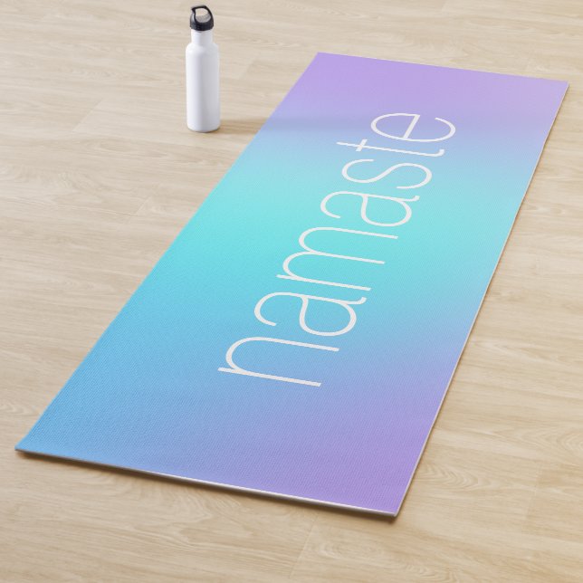 Namaste Aqua und Lavender Gradient Yogamatte (Beispiel)